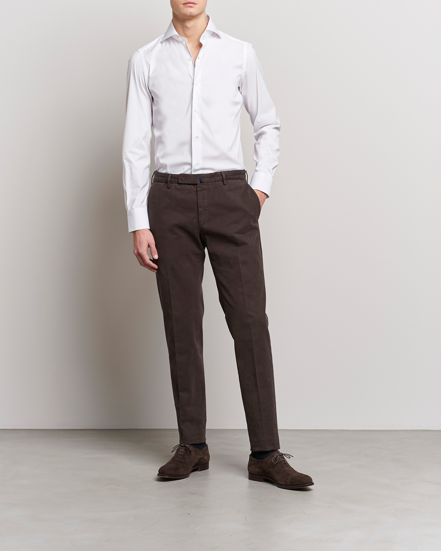 Herren | Kleidung | Finamore Napoli | Milano Slim Fit Stretch Shirt White