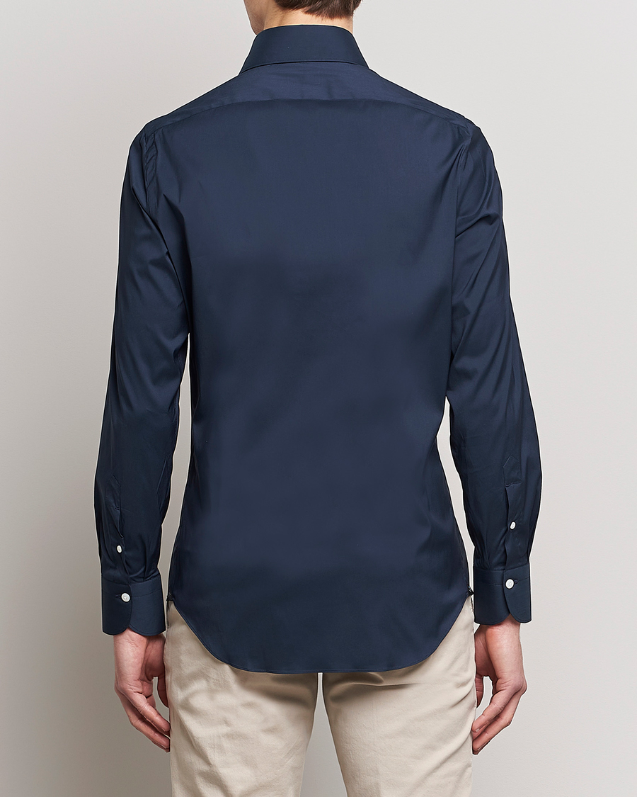 Herren | Hemden | Finamore Napoli | Milano Slim Fit Stretch Shirt Navy