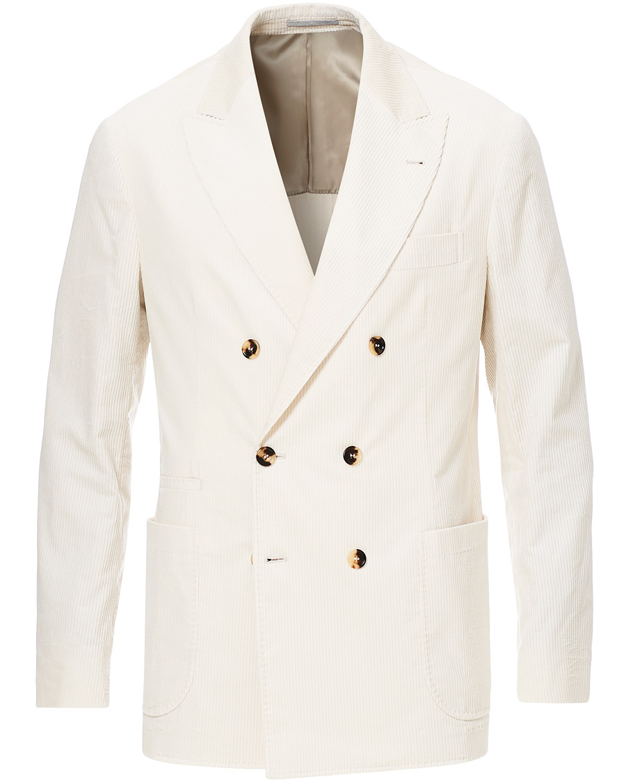 Herren | Sakkos | Brunello Cucinelli | Sea Island Cotton Corduroy Blazer Winter White