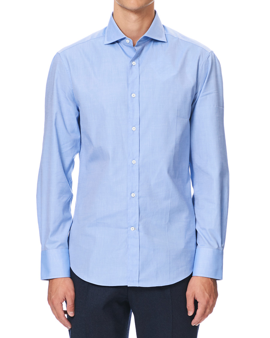 Herren | Hemden | Brunello Cucinelli | Slim Fit Twill Shirt Blue