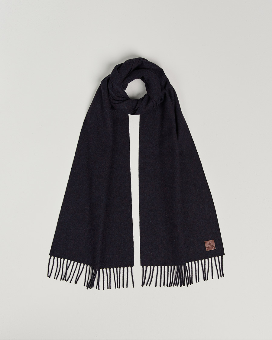 Herren | Amanda Christensen Merino Wool Scarf Navy Melange | Amanda Christensen | Merino Wool Scarf Navy Melange
