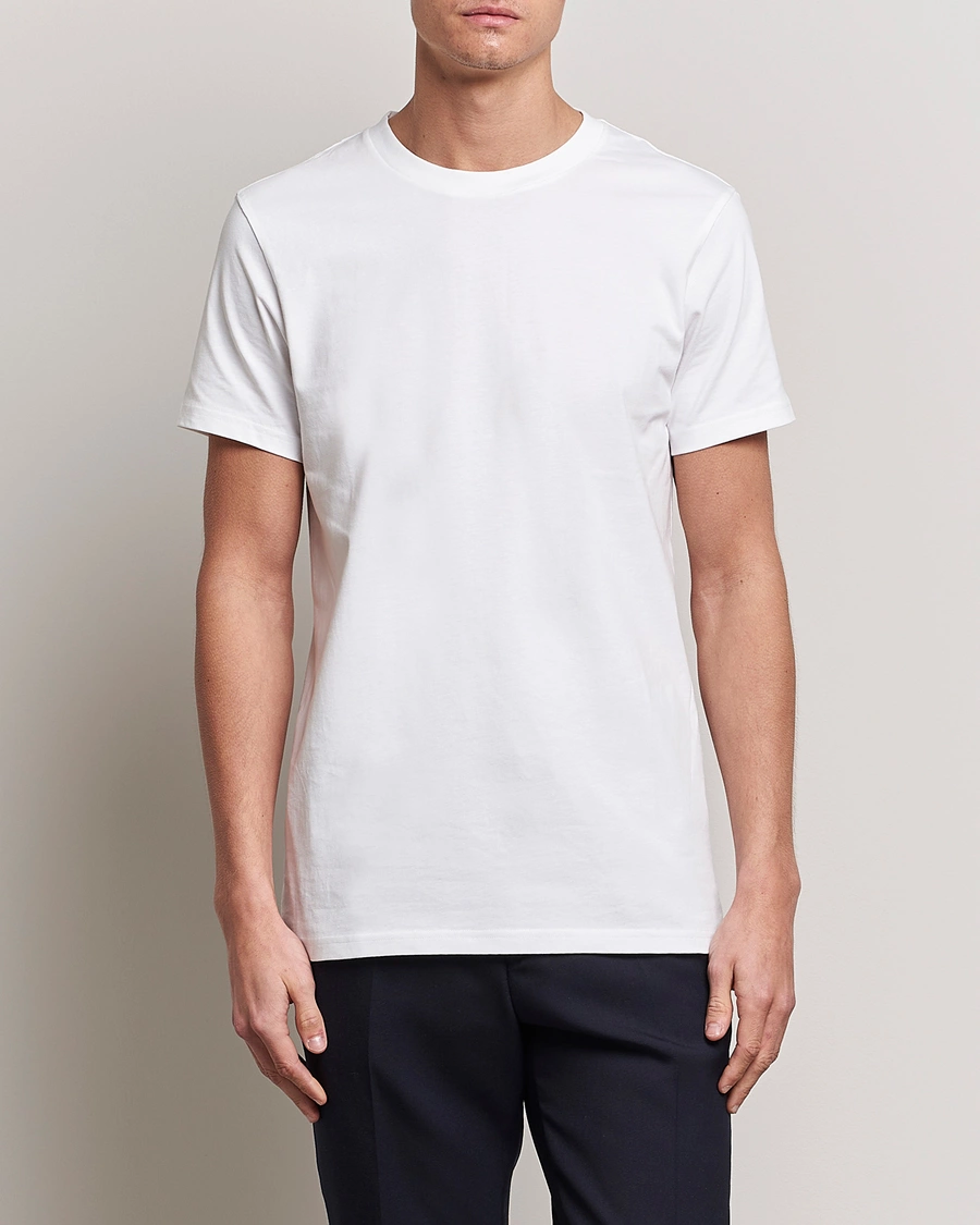 Herren | Weiße T-Shirts | Bread & Boxers | Crew Neck Regular T-Shirt White