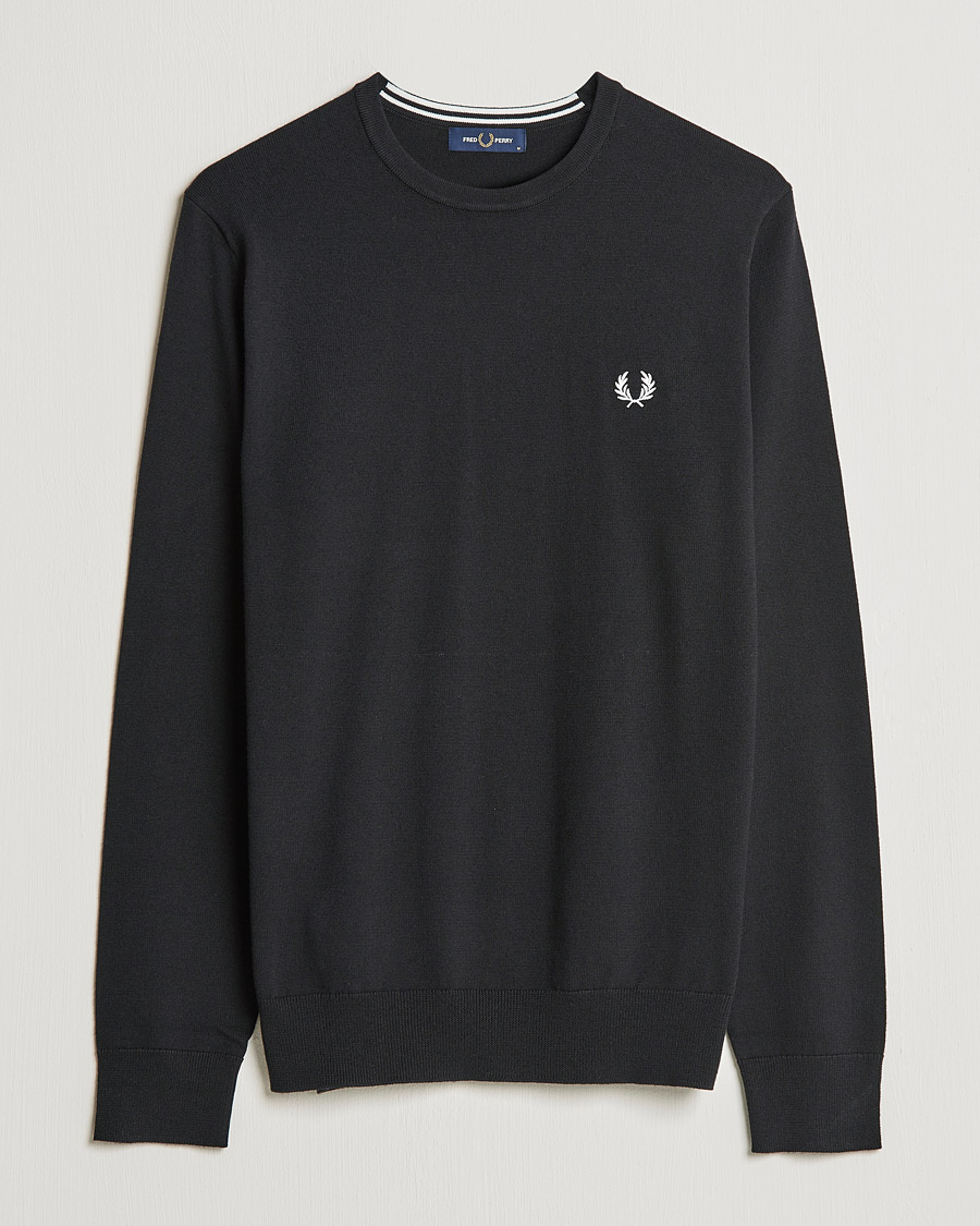 Herren | Pullover | Fred Perry | Classic Crew Neck Jumper Black