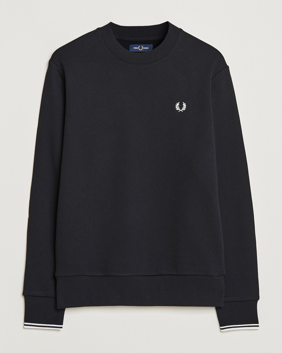 Herren | Pullover | Fred Perry | Crew Neck Sweatshirt Black