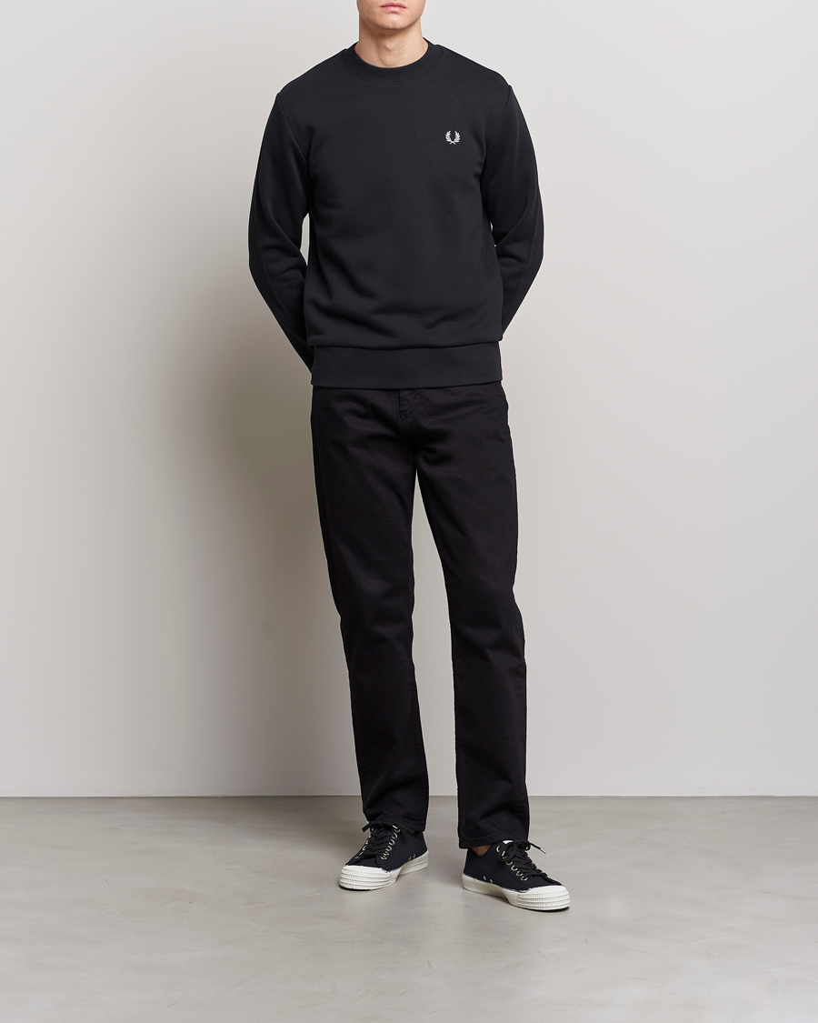 Herren | Pullover | Fred Perry | Crew Neck Sweatshirt Black