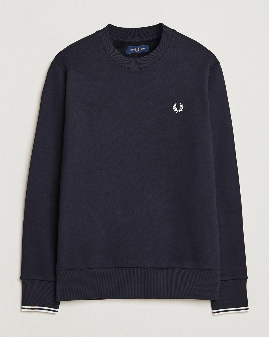 Herren | Pullover | Fred Perry | Crew Neck Sweatshirt Navy