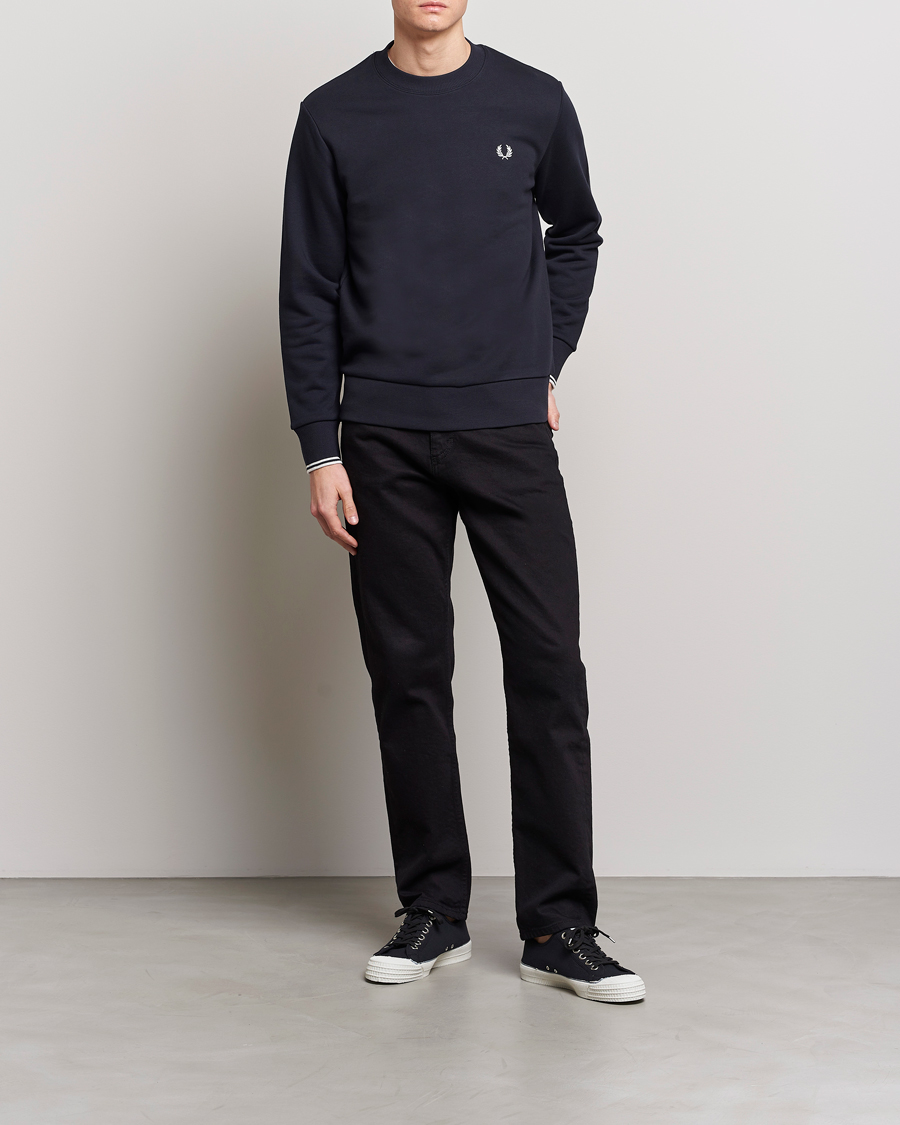 Herren | Pullover | Fred Perry | Crew Neck Sweatshirt Navy