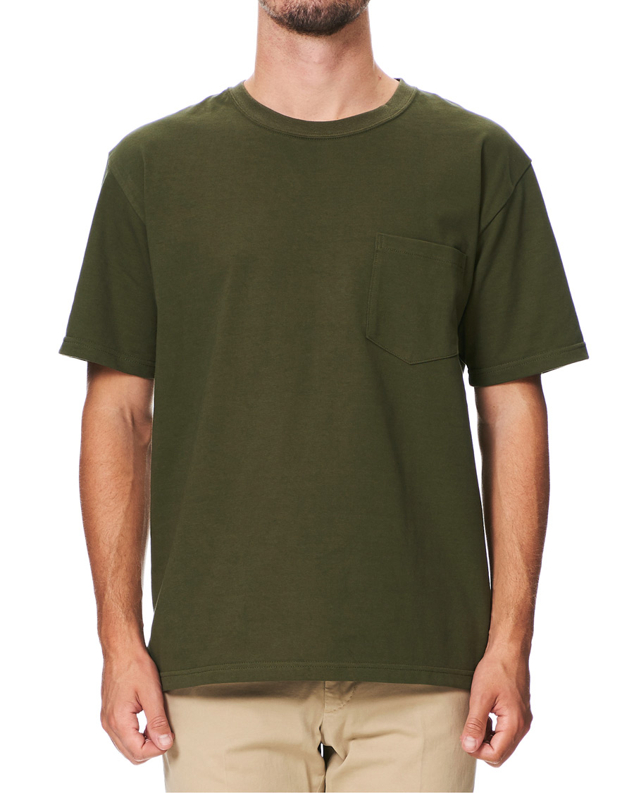 Herren | T-Shirts | orSlow | Military Pocket Tee Dark Olive