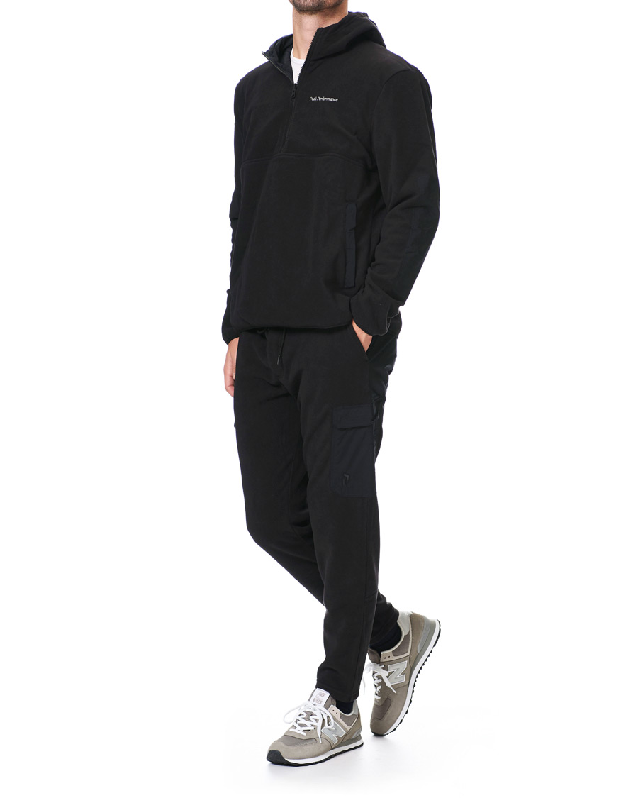 Herren | Pullover | Peak Performance | Tech Soft Fleece Reversible Half Zip Hoodie Black