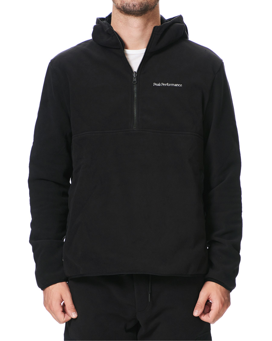 Herren | Pullover | Peak Performance | Tech Soft Fleece Reversible Half Zip Hoodie Black