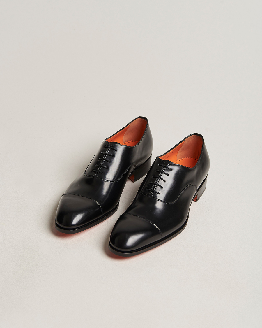 Herren | Handgefertigte Schuhe | Santoni | Blake Oxford  Black Calf