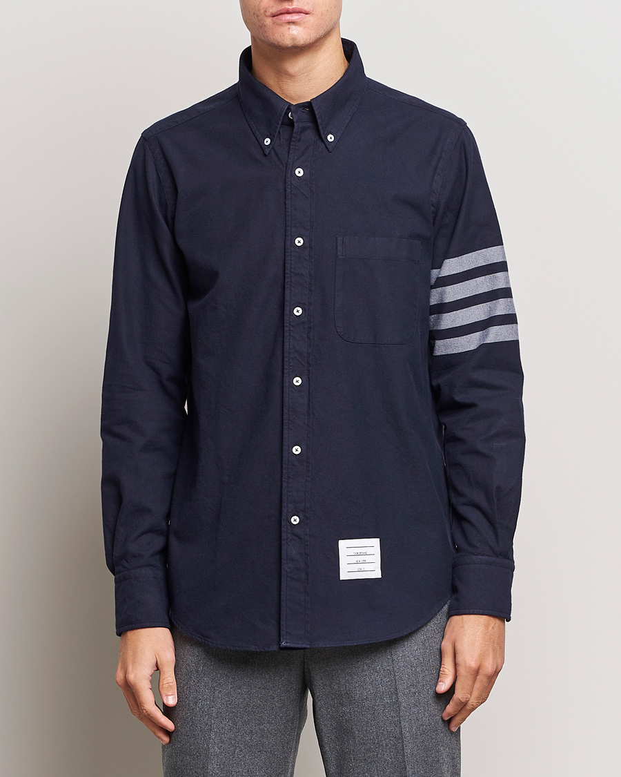 Herr | Thom Browne | Thom Browne | 4 Bar Flannel Shirt Navy