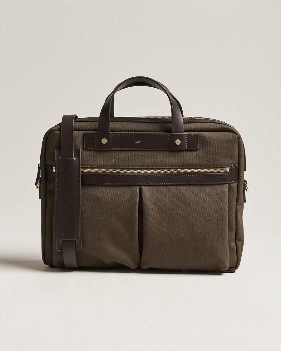 Herren | Taschen | Mismo | MismoM/S Nylon OfficeArmy/Dark Brown