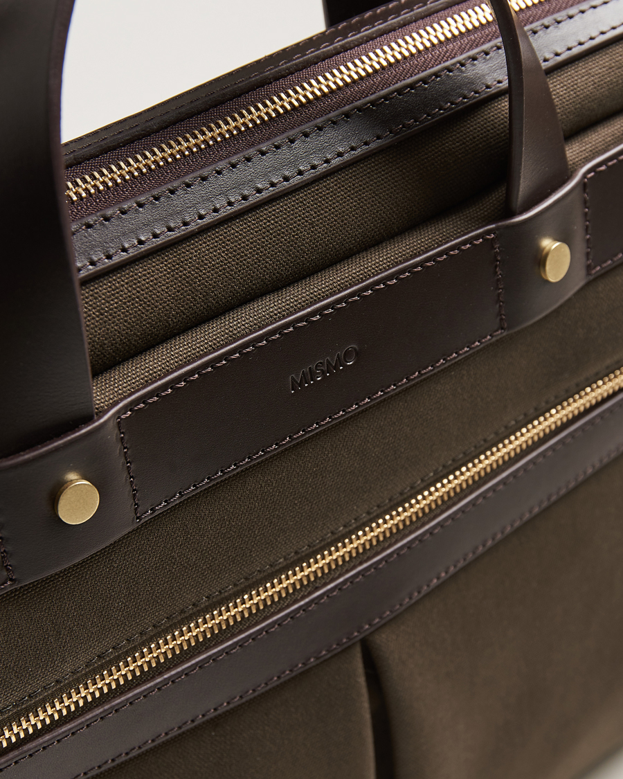 Herren | Taschen | Mismo | MismoM/S Nylon OfficeArmy/Dark Brown