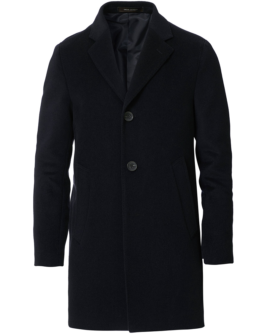 Herren | Jacken | Oscar Jacobson | Storvik Wool/Cashmere Coat Navy