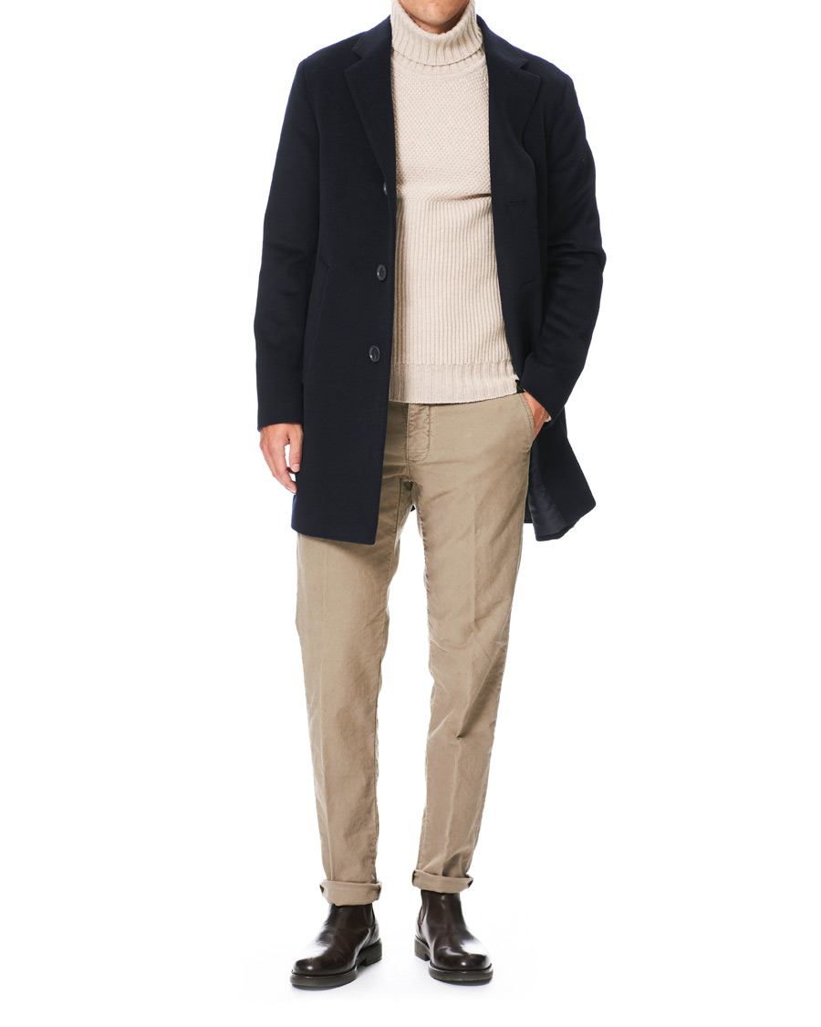 Herren | Jacken | Oscar Jacobson | Storvik Wool/Cashmere Coat Navy