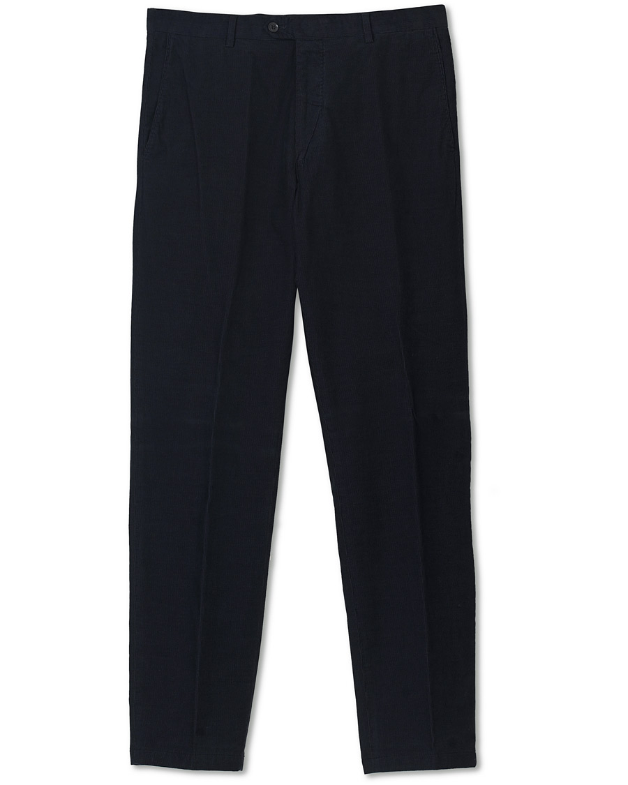 Herren | Hosen | Oscar Jacobson | Denz Baby Cord Trousers Navy