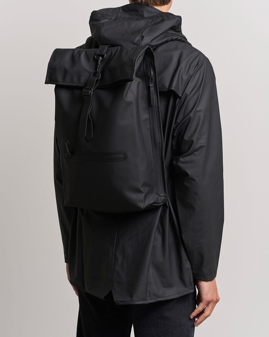 Herren | RAINS Rolltop Rucksack Black | RAINS | Rolltop Rucksack Black