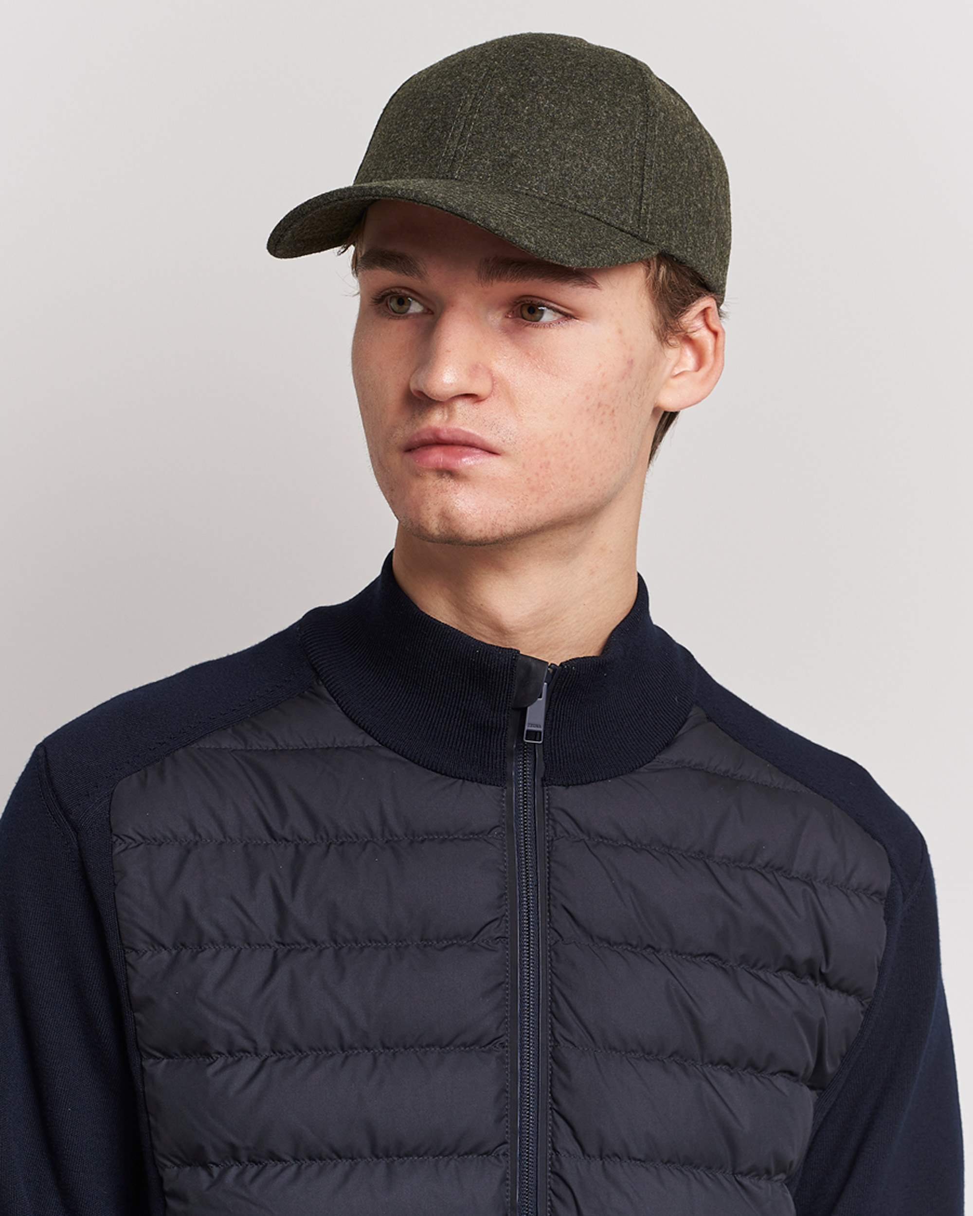 Herren | Hüte & Mützen | Varsity Headwear | Flannel Baseball Cap Forest Green