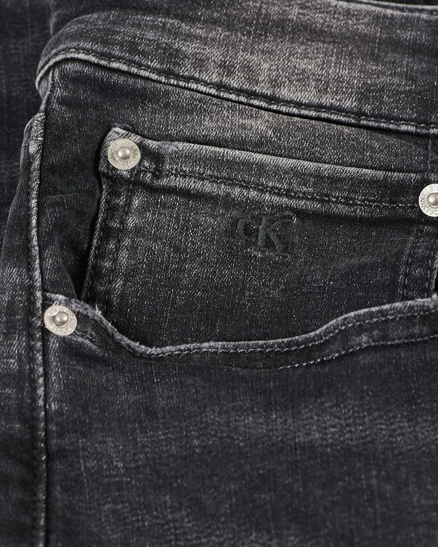 Herren | Jeans | Calvin Klein Jeans | Slim Tapered Stretch Jeans Dark Grey