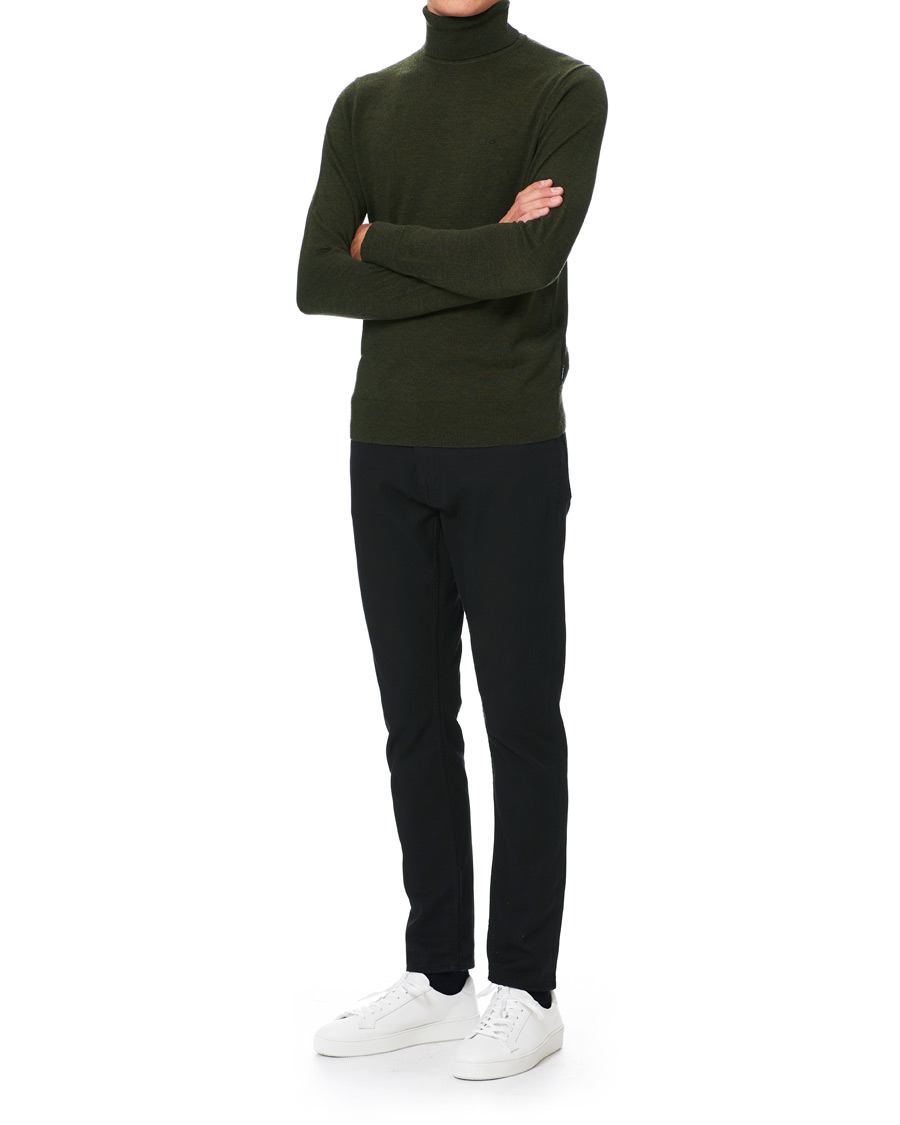 Herren | Pullover | Calvin Klein | Superior Wool Rollneck Dark Olive