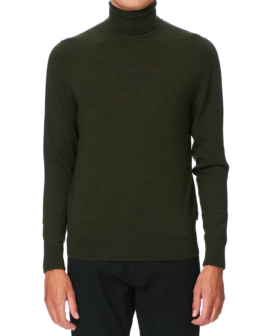 Herren | Pullover | Calvin Klein | Superior Wool Rollneck Dark Olive