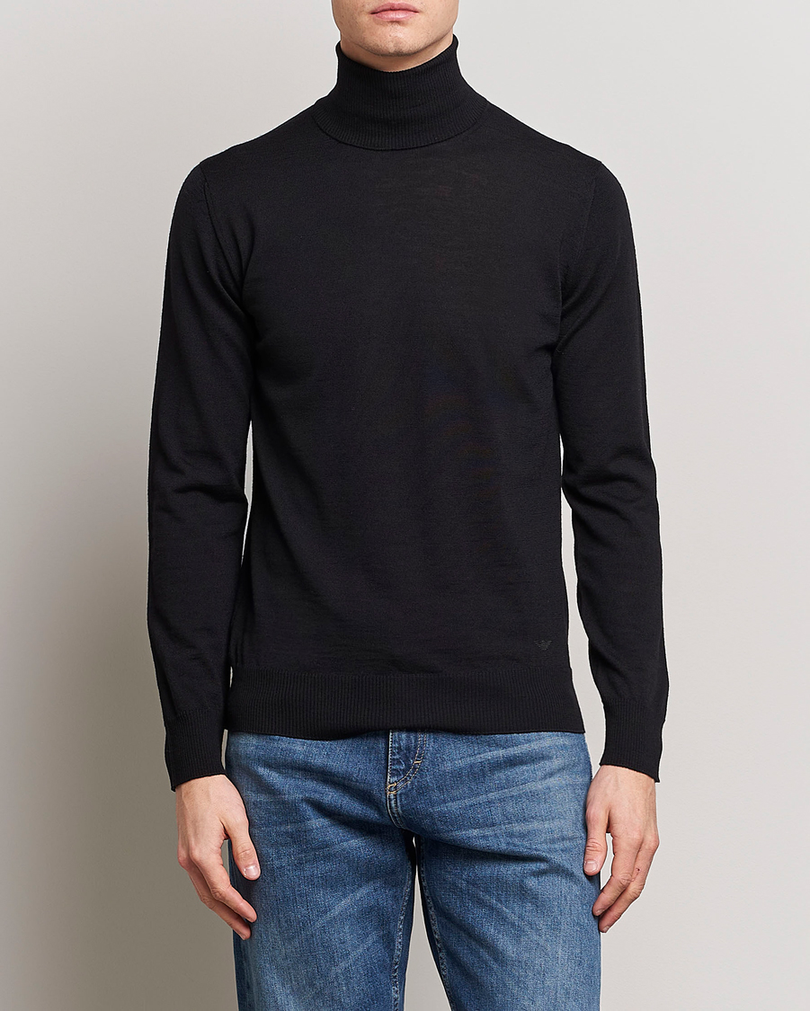 Herren | Pullover | Emporio Armani | Knitted Merio Polo Black