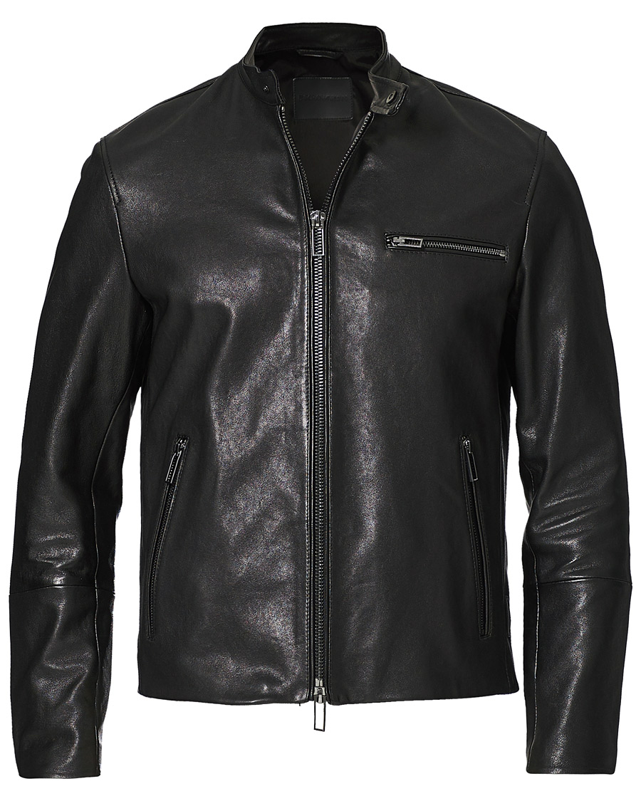 Herren | Jacken | Emporio Armani | Leather Jacket Black