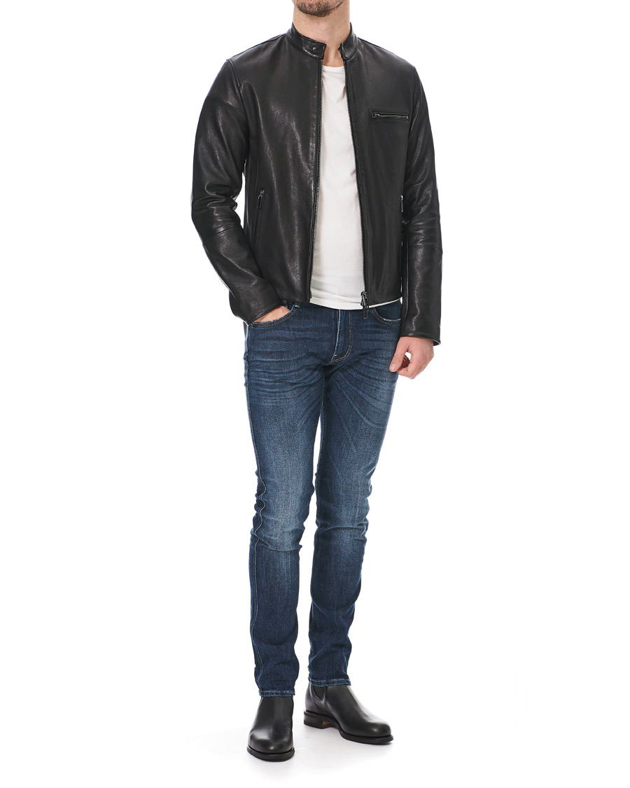 Herren | Jacken | Emporio Armani | Leather Jacket Black