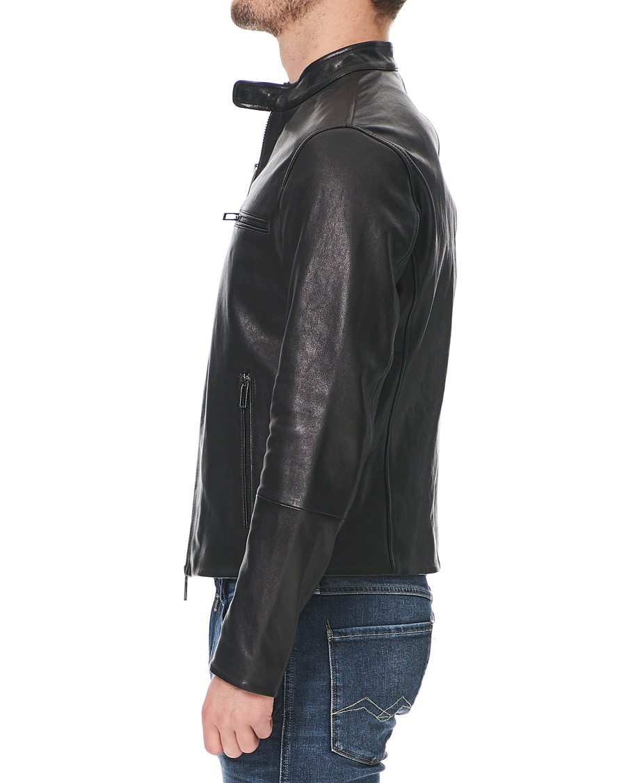 Herren | Jacken | Emporio Armani | Leather Jacket Black