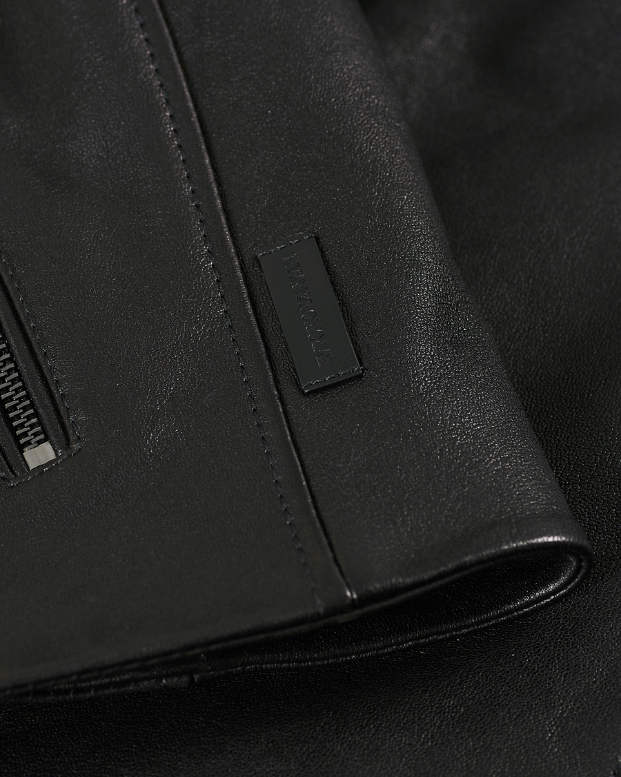 Herren | Jacken | Emporio Armani | Leather Jacket Black