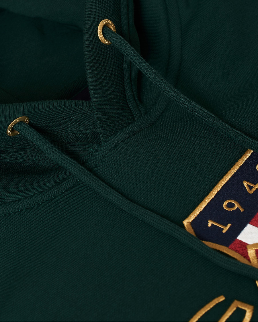 Herren | Pullover | GANT | Archive Shield Hoodie Tartan Green