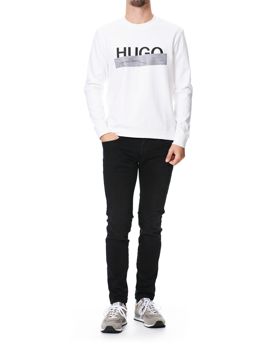 Herren | Pullover | HUGO | Dicago Logo Crew Neck Sweatshirt White