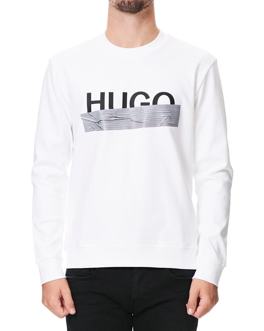 Herren | Pullover | HUGO | Dicago Logo Crew Neck Sweatshirt White