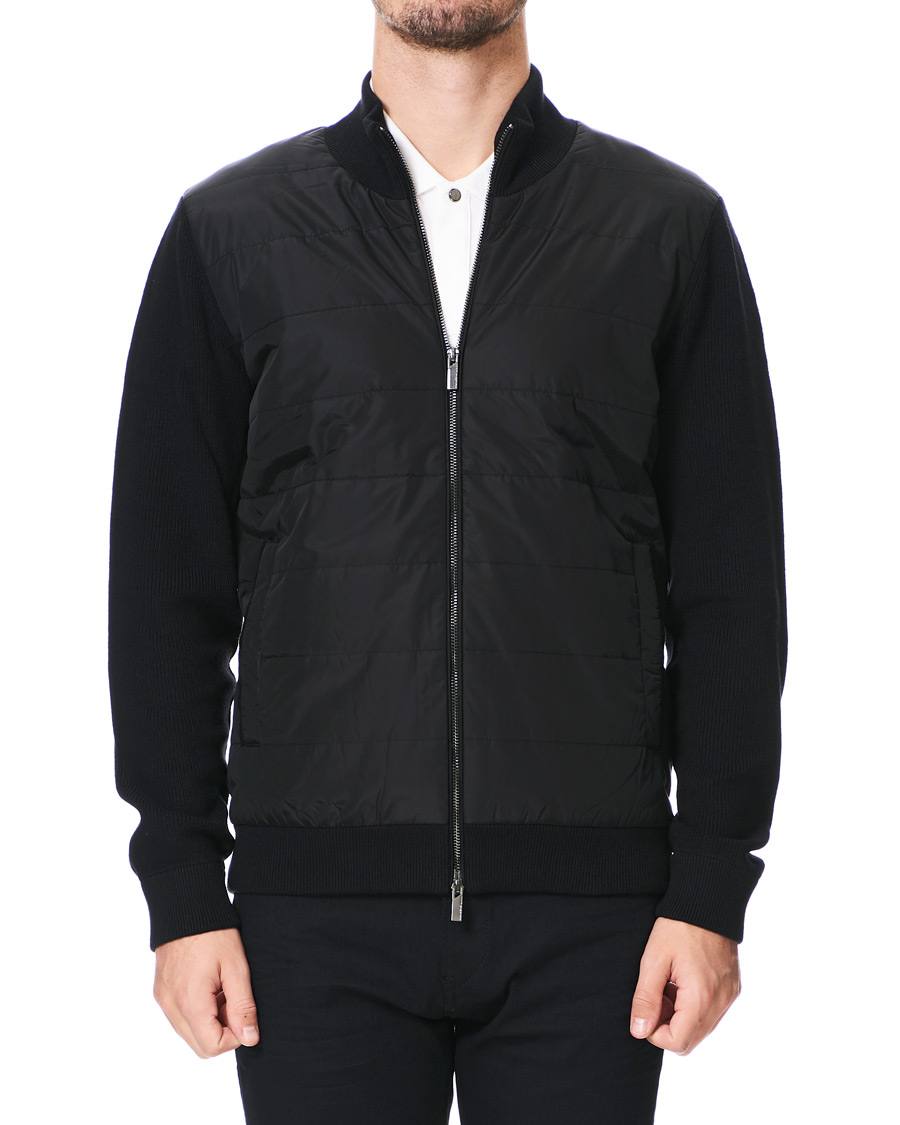 Herren | Pullover | BOSS BLACK | BOSS Porsche Capsule Mandor Hybrid Full Zip Black