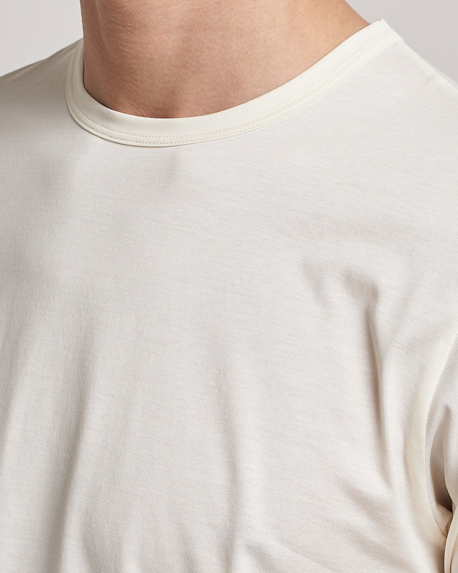 Herren | T-Shirts | Sunspel | Crew Neck Cotton Tee Archive White