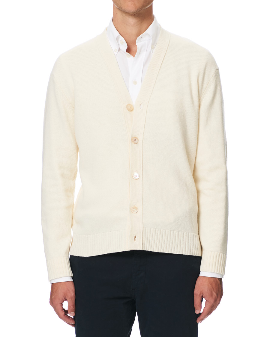 Herren | Pullover | NN07 | Björn Wool Cardigan Cream