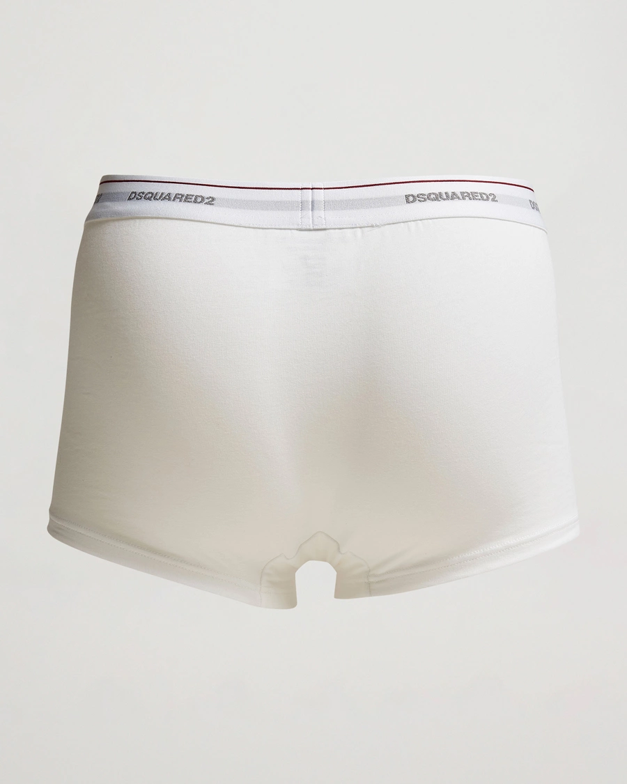 Herren | Unterhosen | Dsquared2 | 3-Pack Cotton Stretch Trunk White