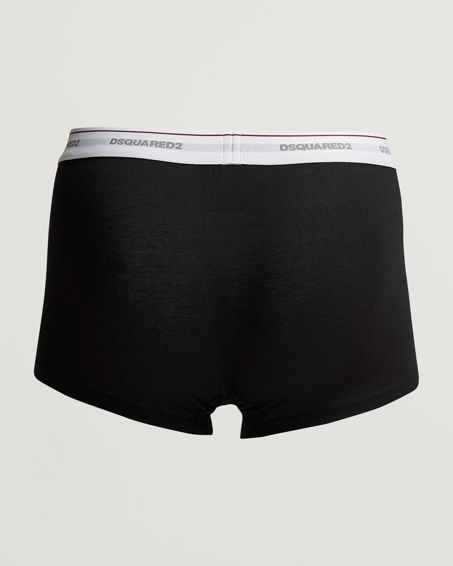 Herren | Unterhosen | Dsquared2 | 3-Pack Cotton Stretch Trunk Black