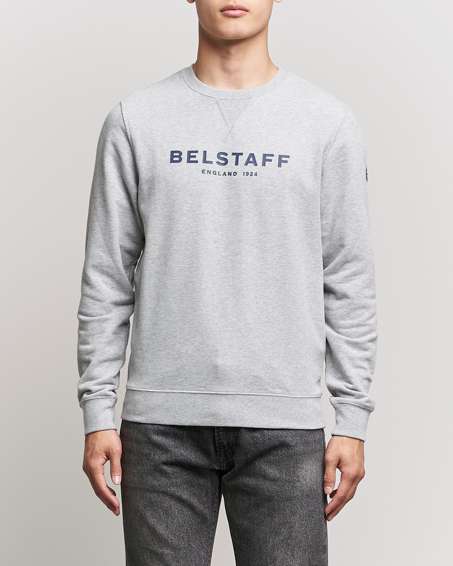Herren | Pullover | Belstaff | 1924 Crew Neck Logo Sweat Grey Melange