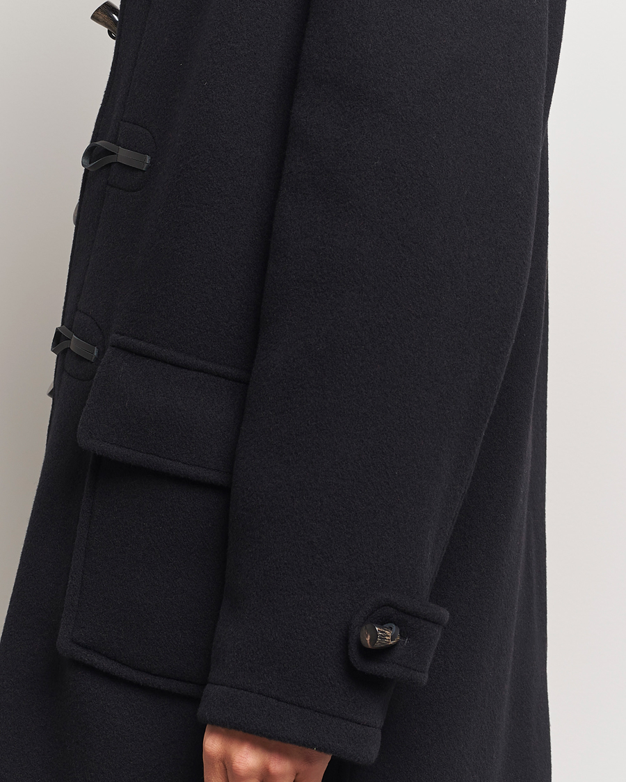 Herren | Jacken | Gloverall | Morris Duffle Coat Black/Royal Stewart