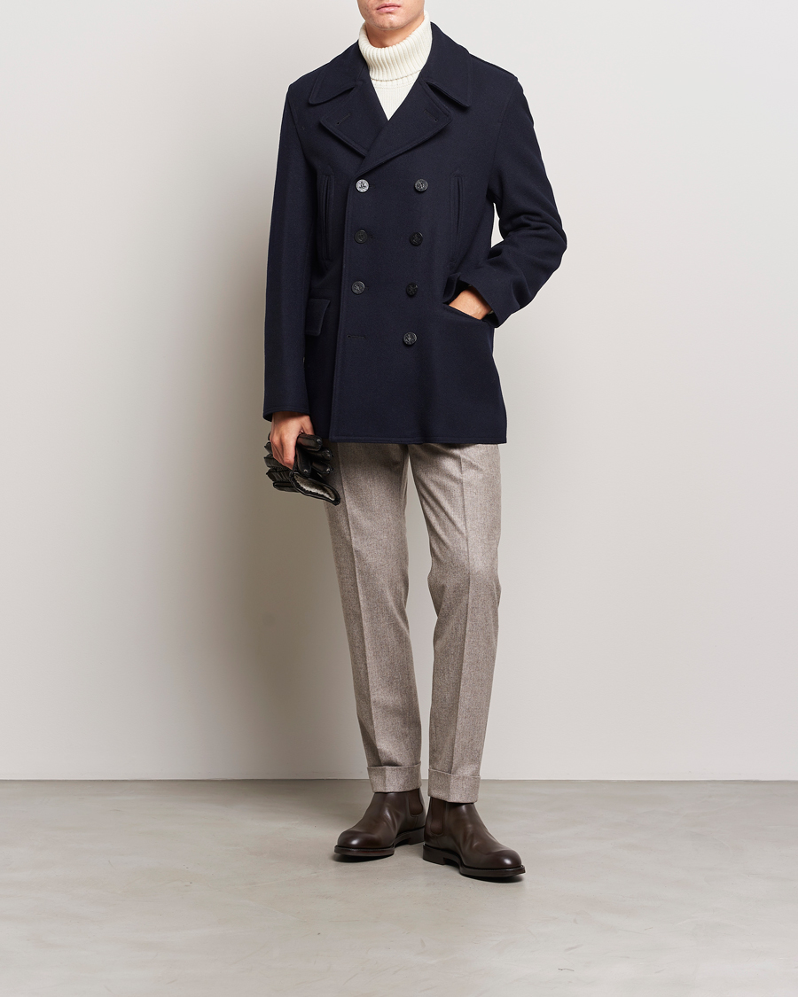 Herren | Jacken | Gloverall | Churchill Reefer Peacoat Navy