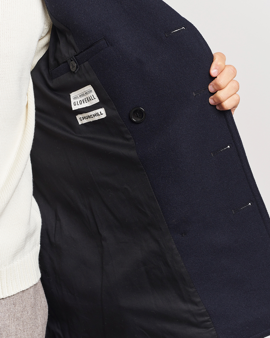 Herren | Jacken | Gloverall | Churchill Reefer Peacoat Navy