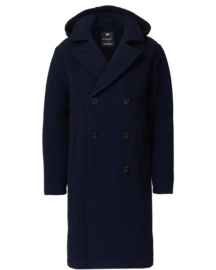 Herren | Jacken | Gloverall | Shakelton Long Peacoat Navy