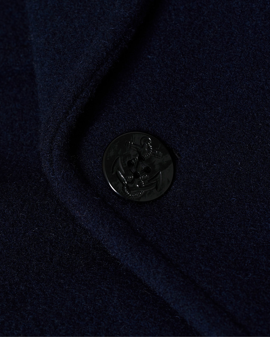 Herren | Jacken | Gloverall | Shakelton Long Peacoat Navy