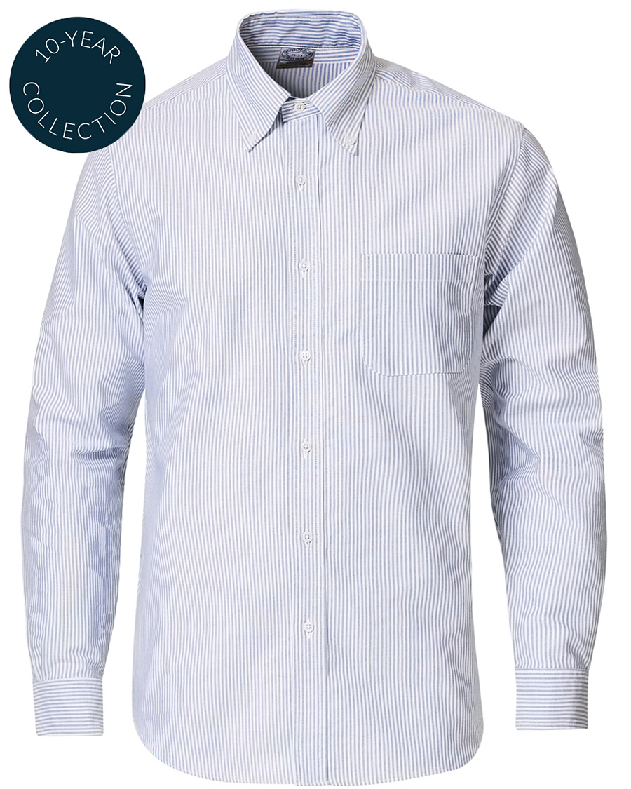 Herren | Hemden | Brooks Brothers | Regent Fit Supima Cotton Oxford Shirt White/Blue