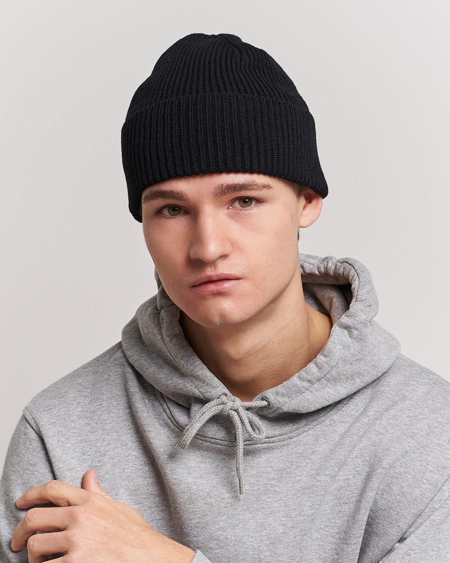 Herren | Mützen | Colorful Standard | Merino Wool Beanie Deep Black