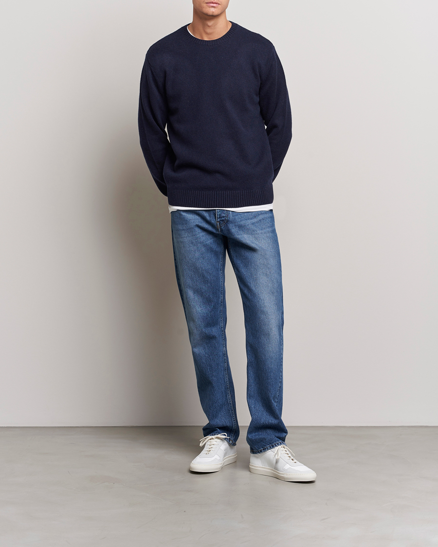 Herren | Pullover | Colorful Standard | Classic Merino Wool Crew Neck Navy Blue