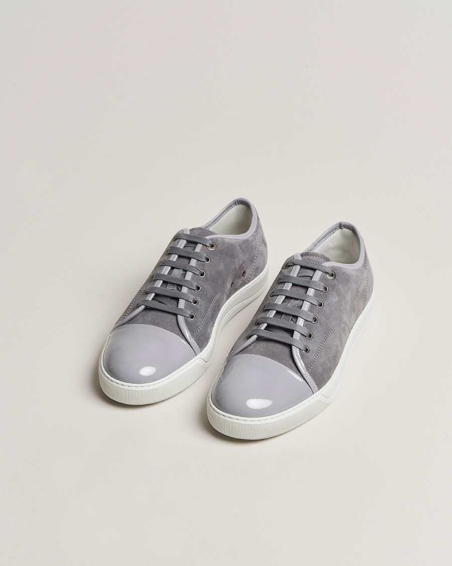 Herren |  | Lanvin | Patent Cap Toe Sneaker Light Grey