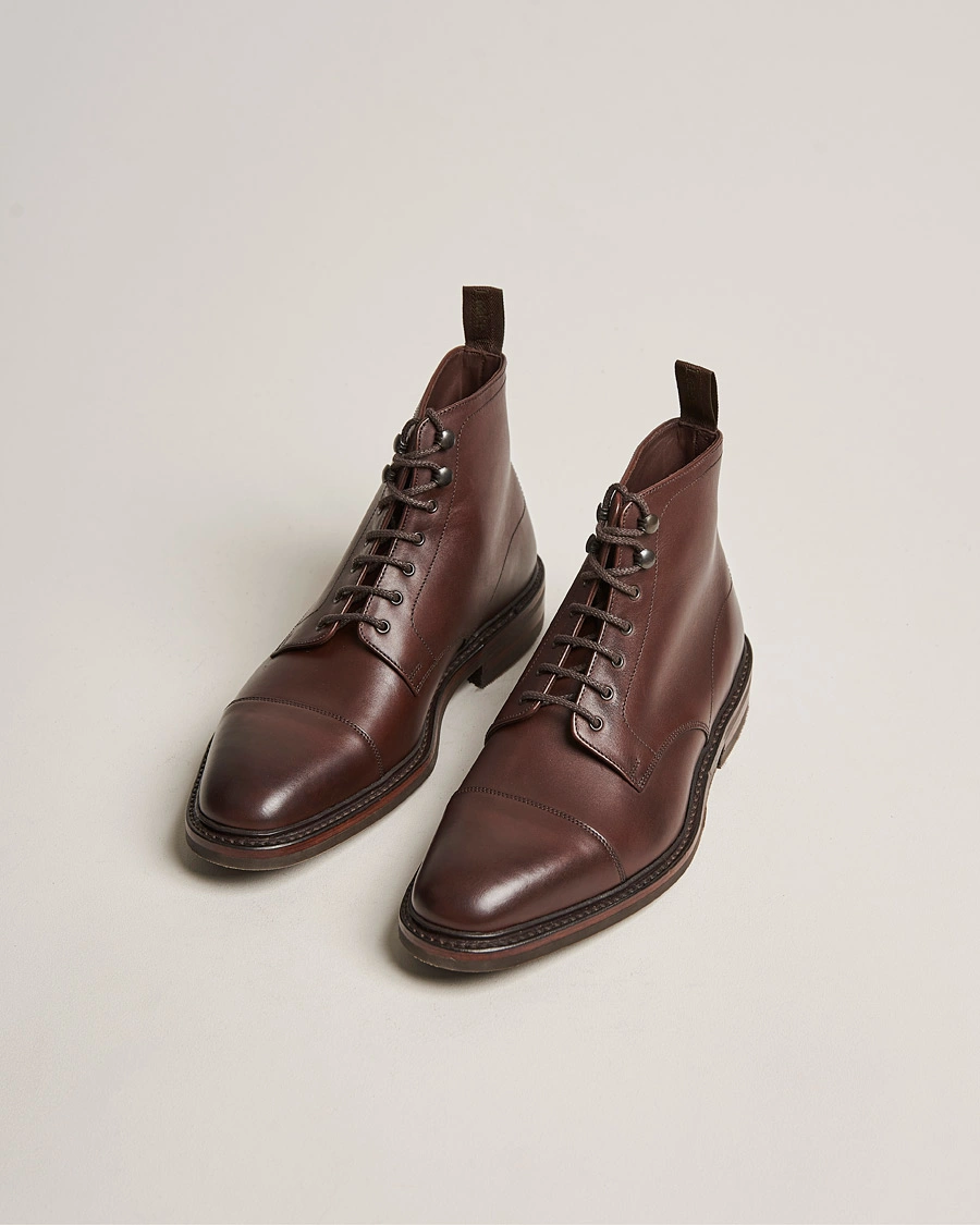 Herren | Handgefertigte Schuhe - Schuhspanner inklusive | Loake 1880 | Roehampton Boot Dk Brown Burnished Calf